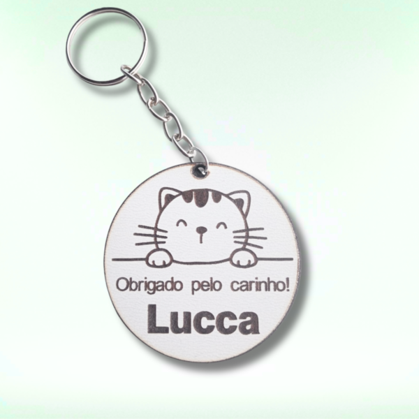 Chaveiros personalizados em MDF branco - Image 3